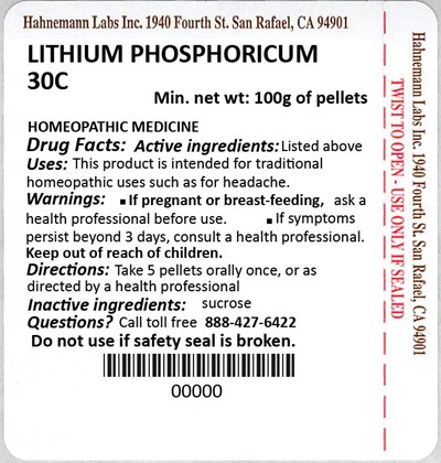 Lithium Phosphoricum 30c 100g (Lithium Phosphoricum 30c 100g)